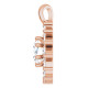 14 Karat Rose Gold Natural White Sapphire and 0.60 Carat Natural Diamond Halo Pendant