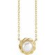 14 Karat Yellow Gold Cultured White Freshwater Pearl 18 inch Pendant