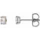 Platinum 0.20 Carats Rose Cut Natural Diamond Earrings