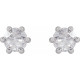 14 Karat White Gold 0.12 Carats Rose Cut Natural Diamond Earrings