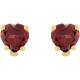 14 Karat Yellow Gold Natural Red Garnet Stud Earrings