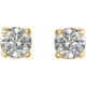 White Diamond Earrings in 14 Karat Yellow Gold 0.20 Carats Diamond Earrings