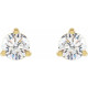 Lab Diamond Stud Earrings in 14 Karat Yellow Gold 0.33 Carat