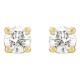 White Diamond Earrings in 14 Karat Yellow Gold 1/3 Carat Diamond Stud Earrings