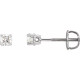 Natural Diamond Earrings in Platinum 1/3 Carat Diamond Stud Earrings