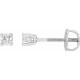 Natural Diamond Earrings in Platinum 0.20 Carats Diamond Stud Earrings