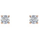 14 Karat Rose Gold 1.50 Carat Lab Grown Diamond Stud Earrings