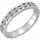Genuine Diamond Ring in Platinum 0.13 Carat Diamond Stackable Ring
