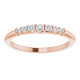 White Diamond Ring in 14 Karat Rose Gold 1/6 Carat Diamond Stackable Ring