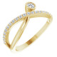 White Diamond Ring in 14 Karat Yellow Gold 1/3 Carat Diamond Ring