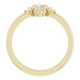 White Diamond Ring in 14 Karat Yellow Gold 0.20 Carats Diamond Ring