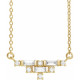 Genuine Diamond Necklace in 14 Karat Yellow Gold 0.25 Carat Diamond Art Deco 16 inch Pendant