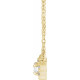 Natural Diamond Necklace in 14 Karat Yellow Gold 0.13 Carat Diamond 16 inch Pendant