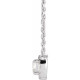 White Diamond Necklace in 14 Karat White Gold 0.33 Carat Diamond 18 inch Pendant