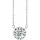 Genuine Diamond Necklace in Platinum 0.33 Carat Diamond 16 inch Pendant