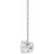 Genuine Diamond Necklace in Sterling Silver 0.50 Carat Diamond Solitaire 16 to 18 inch Pendant