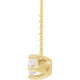 White Diamond Necklace in 14 Karat Yellow Gold 0.75 Carat Diamond Solitaire 16 to 18 inch Pendant