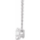 Lab Grown Diamond Necklace in 14 Karat  Gold 0.25 Carat Lab Grown Diamond Solitaire 16 to 18 inch Pendant