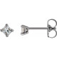 14 Karat White Gold 0.33 Carats Natural Diamond Earrings