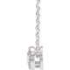 14 Karat White Gold 0.20 Carats Rose Cut Natural Diamond Halo 16 to 18 inch Pendant