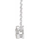 Sterling Silver 0.20 Carats Rose Cut Natural Diamond Halo 16 to 18 inch Pendant