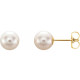 14 Karat Yellow Gold 7.5 mm Freshwater Cultured Pearl Earrings