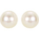 14 Karat Yellow Gold 5 mm Cultured White Akoya Pearl Earrings