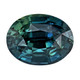 Unheated Very Fine Blue Green Sapphire - 4.99 carats - 11x8.5mm - GIA Certified