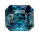 GIA Certified Unheated Sapphire - Vivid Radiant Blue Green - 6.04 carats - 10.13x8.98x6.54mm