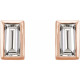 14 Karat Rose Gold 0.20 Carat Natural Diamond Bezel-Set Earrings