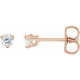 14 Karat Rose Gold 0.20 Carat Natural Diamond Post Post Earrings