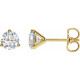 White Lab Diamond Earrings in 14 Karat Yellow Gold 0.25 Carat