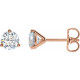 14 Karat Rose Gold 0.25 Carat Lab Diamond Stud Earrings