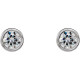 Moissanite Earrings in 14 Karat White Gold 6 mm Round Forever One Moissanite Earrings