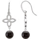 Genuine Sterling Silver Onyx Earrings