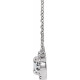 White Diamond Necklace in 14 Karat White Gold 1/3 Carat Diamond 18" Necklace