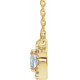 White Diamond Necklace in 14 Karat Yellow Gold 1/3 Carat Diamond 16" Necklace