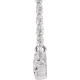 Sterling Silver Citrine and .03 Carat Diamond 18 inch Necklace