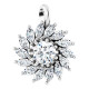 Sterling Silver Natural White Sapphire & 5/8 CTW Natural Diamond Halo-Style Pendant