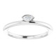 Sterling Silver .07 Carat Diamond Asymmetrical Stackable Ring