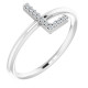 Sterling Silver .05 Carat Diamond Initial L Ring