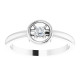 White Gold Ring 14 Karat 0.10 Carat Natural Diamond Ring