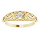 Yellow Gold Ring 14 Karat 0.10 Carat Natural Diamond Ring