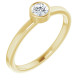 Real Sapphire set in 14 Karat Yellow Gold Ring