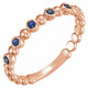 Genuine Sapphire Ring in 14 Karat Rose Gold Genuine Sapphire Stackable Ring