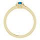 Yellow Gold Ring 14 Karat Lab Grown Blue Sapphire Solitaire Rope Ring