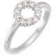 White Gold Ring 14 Karat 0.20 Carat Natural Diamond Rose Cut Halo Style Ring