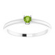 White Gold Ring 14 Karat Natural Peridot Gemstone Ring