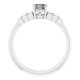 White Gold Ring 14 Karat Natural Gray Spinel and 0.33 Carat Natural Diamond Ring