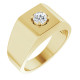 Yellow Gold Ring 14 Karat 0.37 Carat Natural Diamond Mens Ring